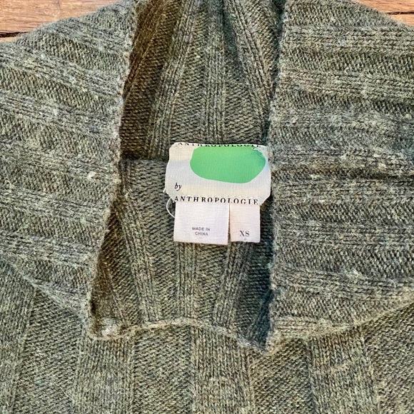 ANTHROPOLOGIE Arsenau Sweater Dress Olive - Picture 7 of 9